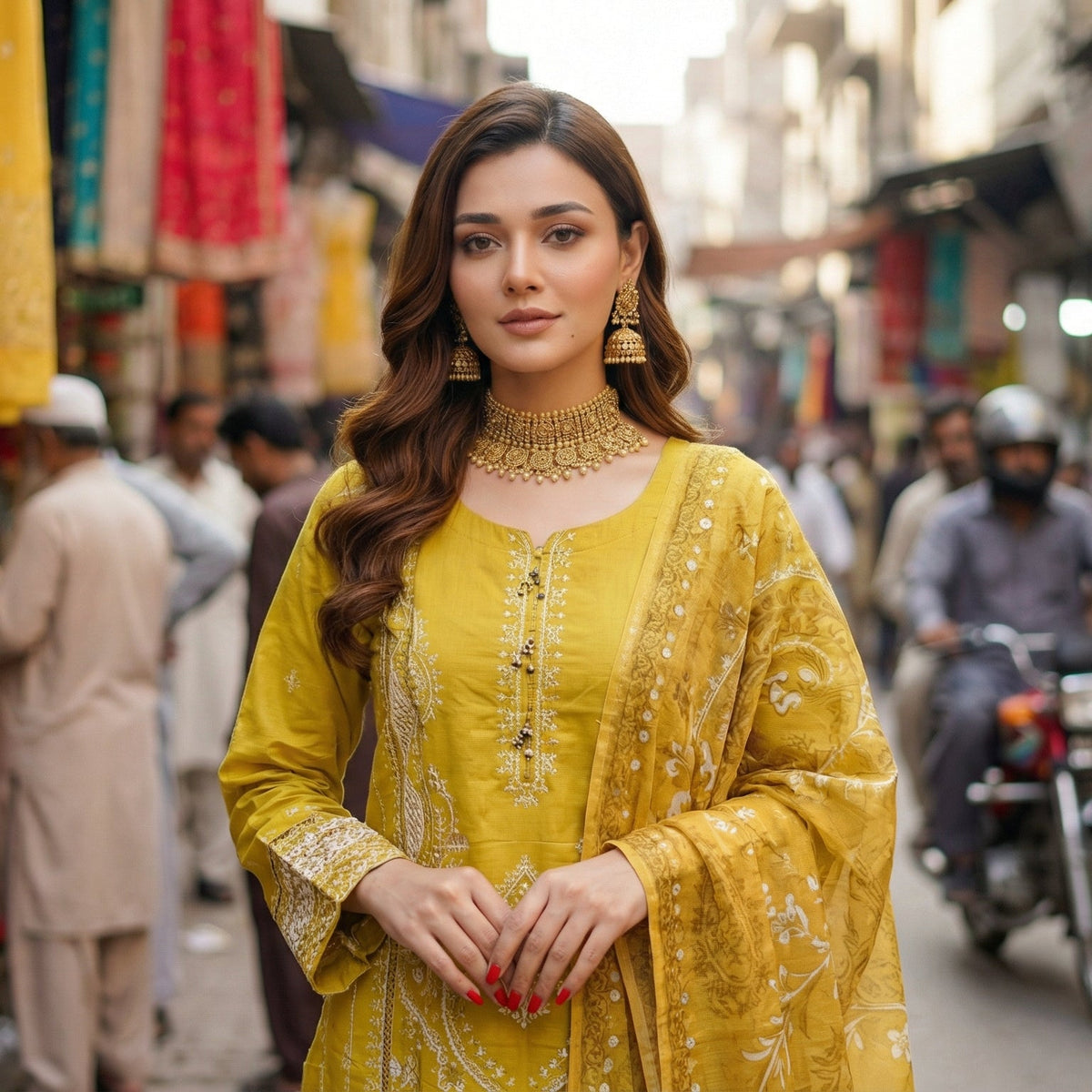 Golden Hour: Embroidered 3-Piece Cotton Lawn