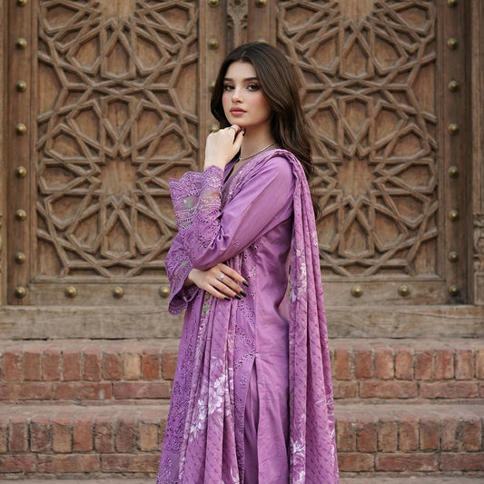 Dil-Ruba | Embroidered 3-Piece Cotton-Lawn