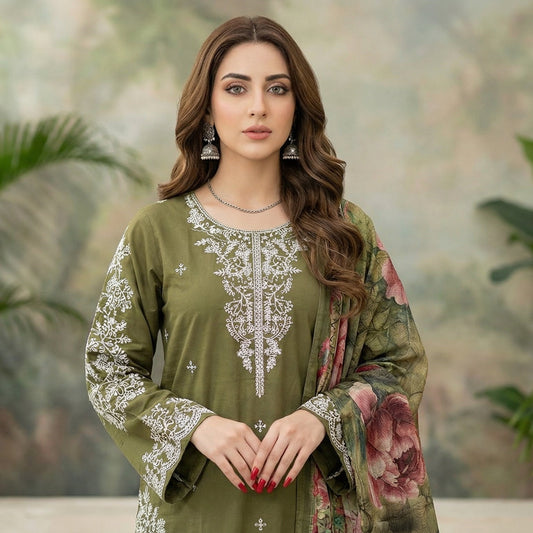 Afreen: 3-Piece Cotton Lawn Ensemble