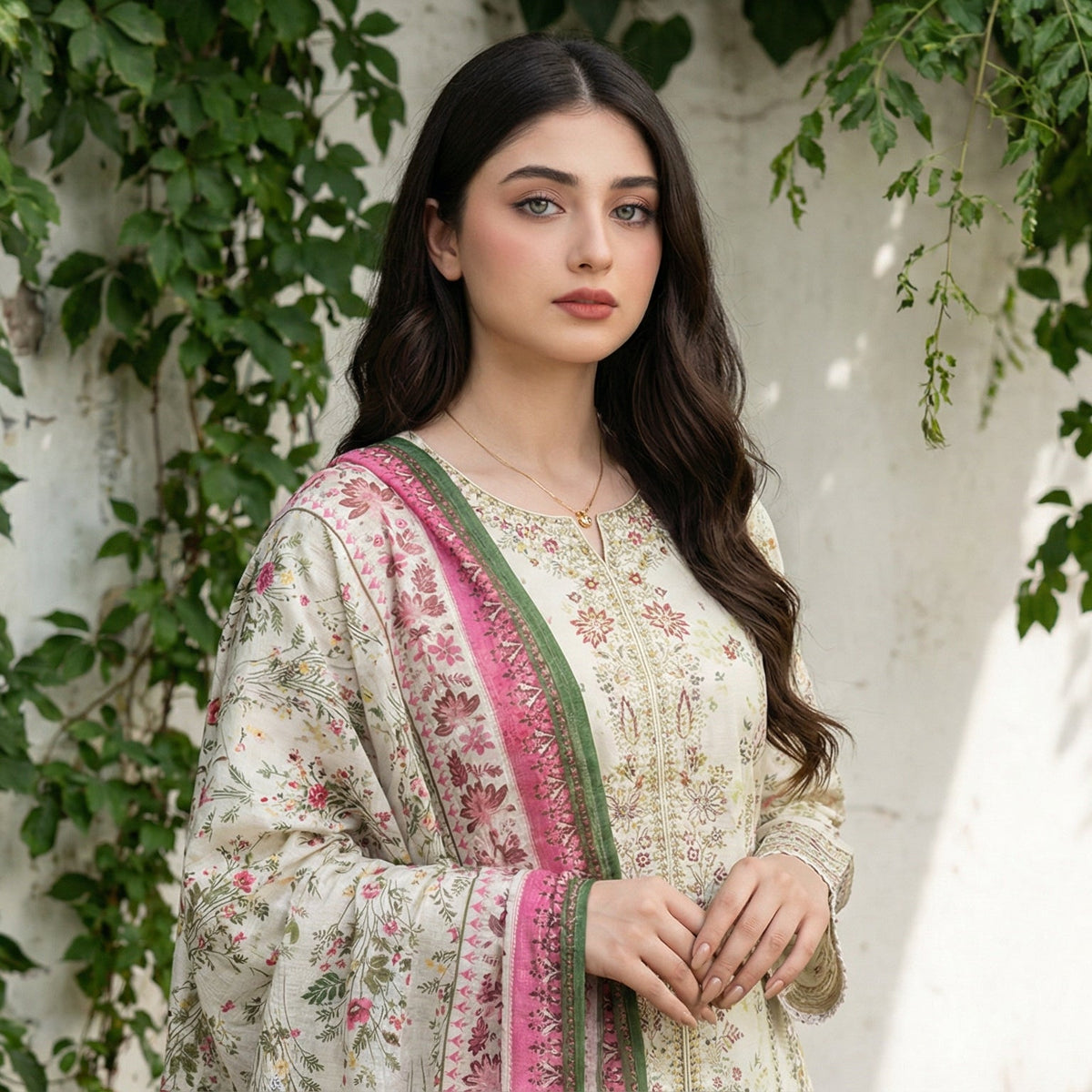Enchanted Garden: Embroidered 3-Piece Lawn