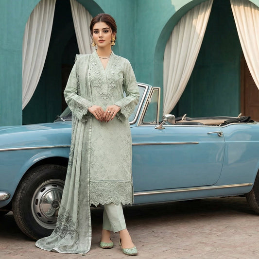 Ishq-e-Yar | Embroidered 3-Piece Cotton-Lawn