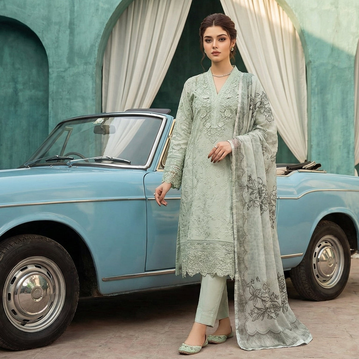 Ishq-e-Yar | Embroidered 3-Piece Cotton-Lawn