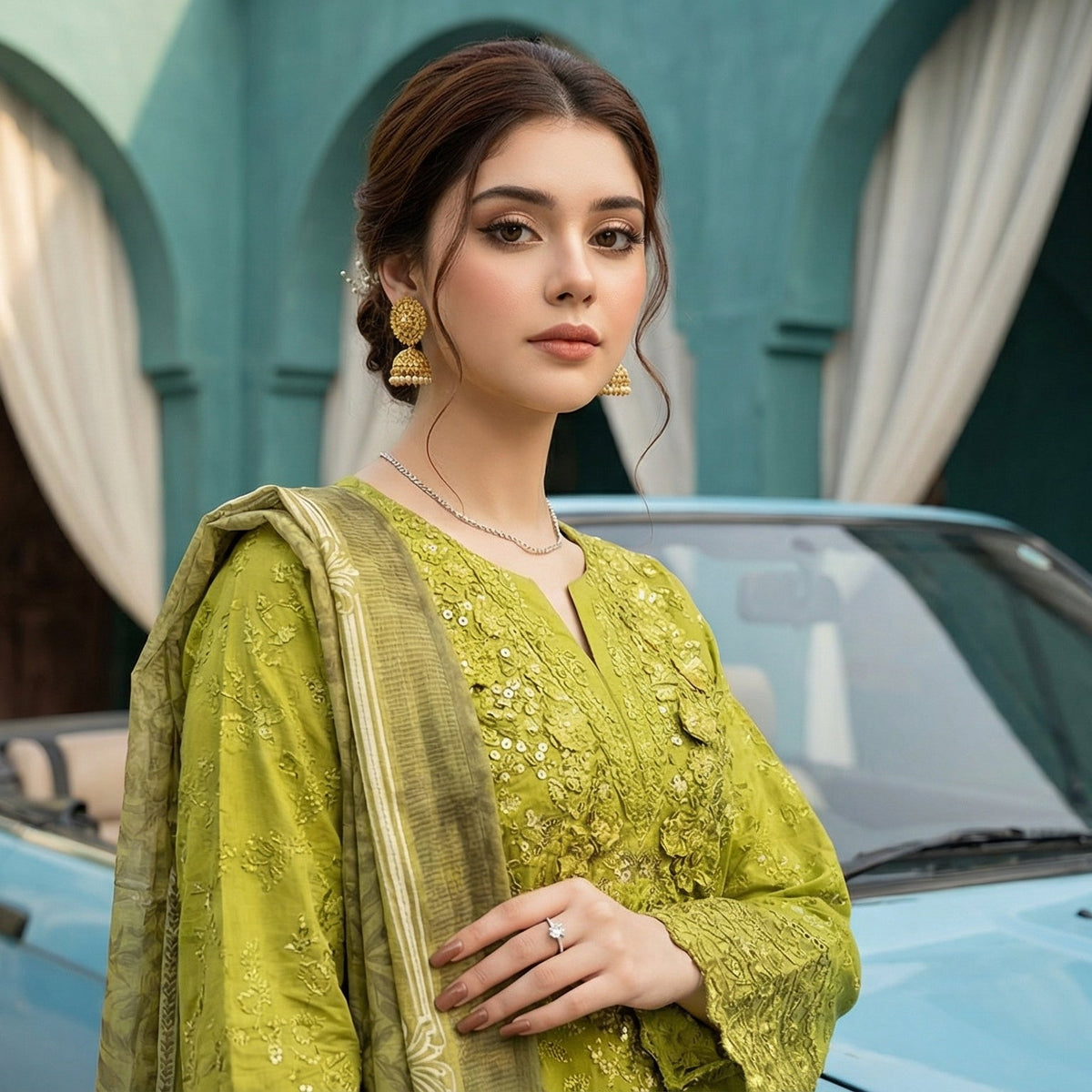 Falak-Naz | Embroidered 3-Piece Cotton-Lawn