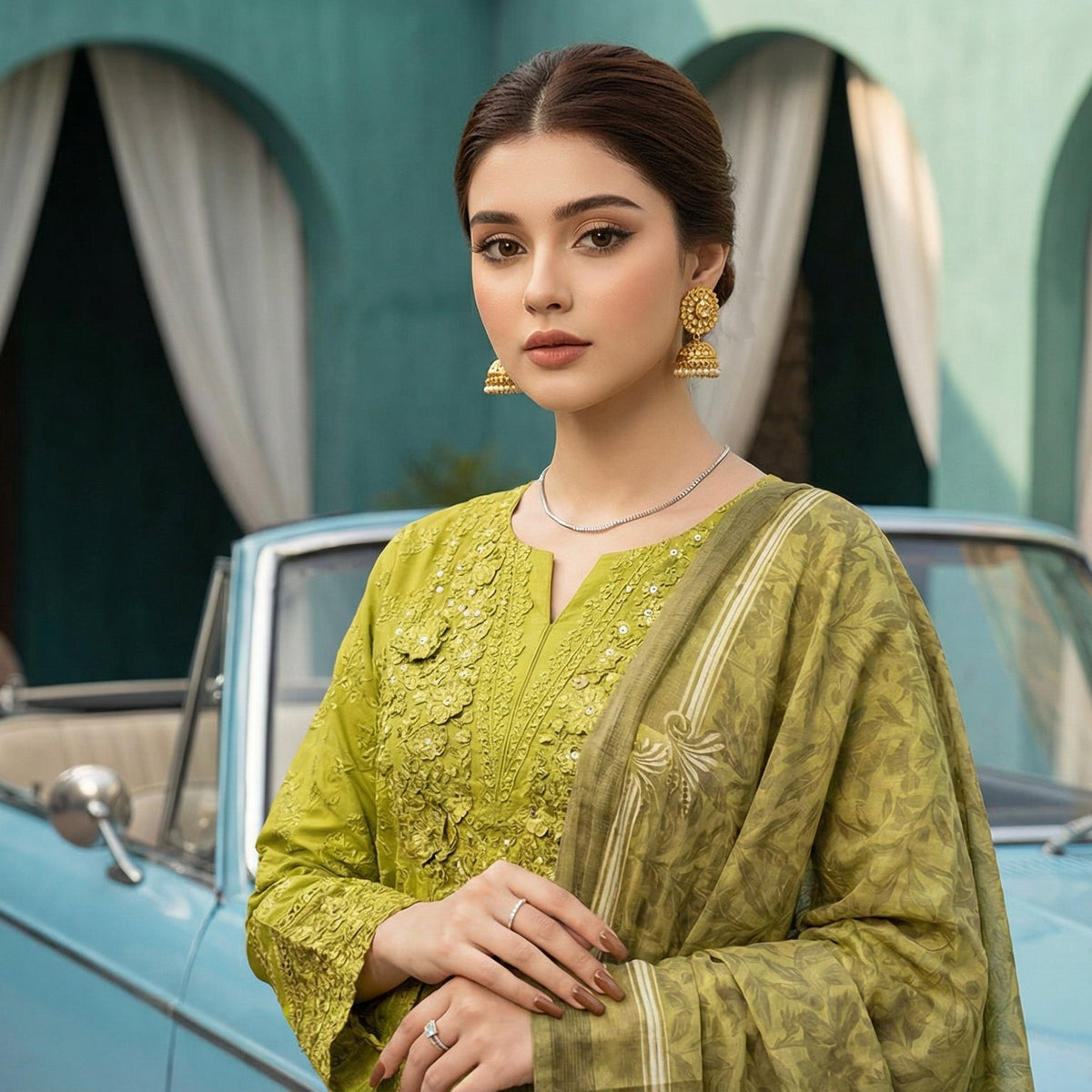 Falak-Naz | Embroidered 3-Piece Cotton-Lawn