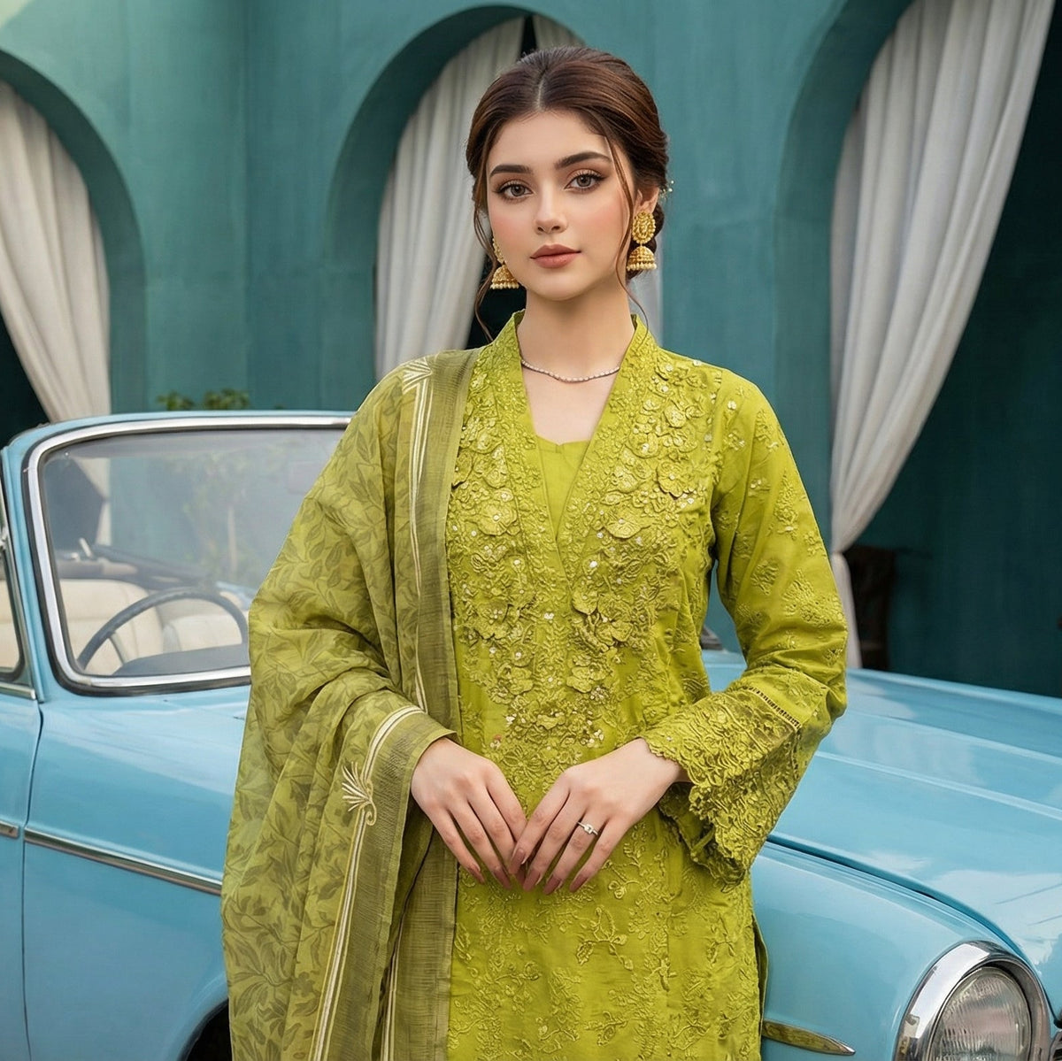 Falak-Naz | Embroidered 3-Piece Cotton-Lawn