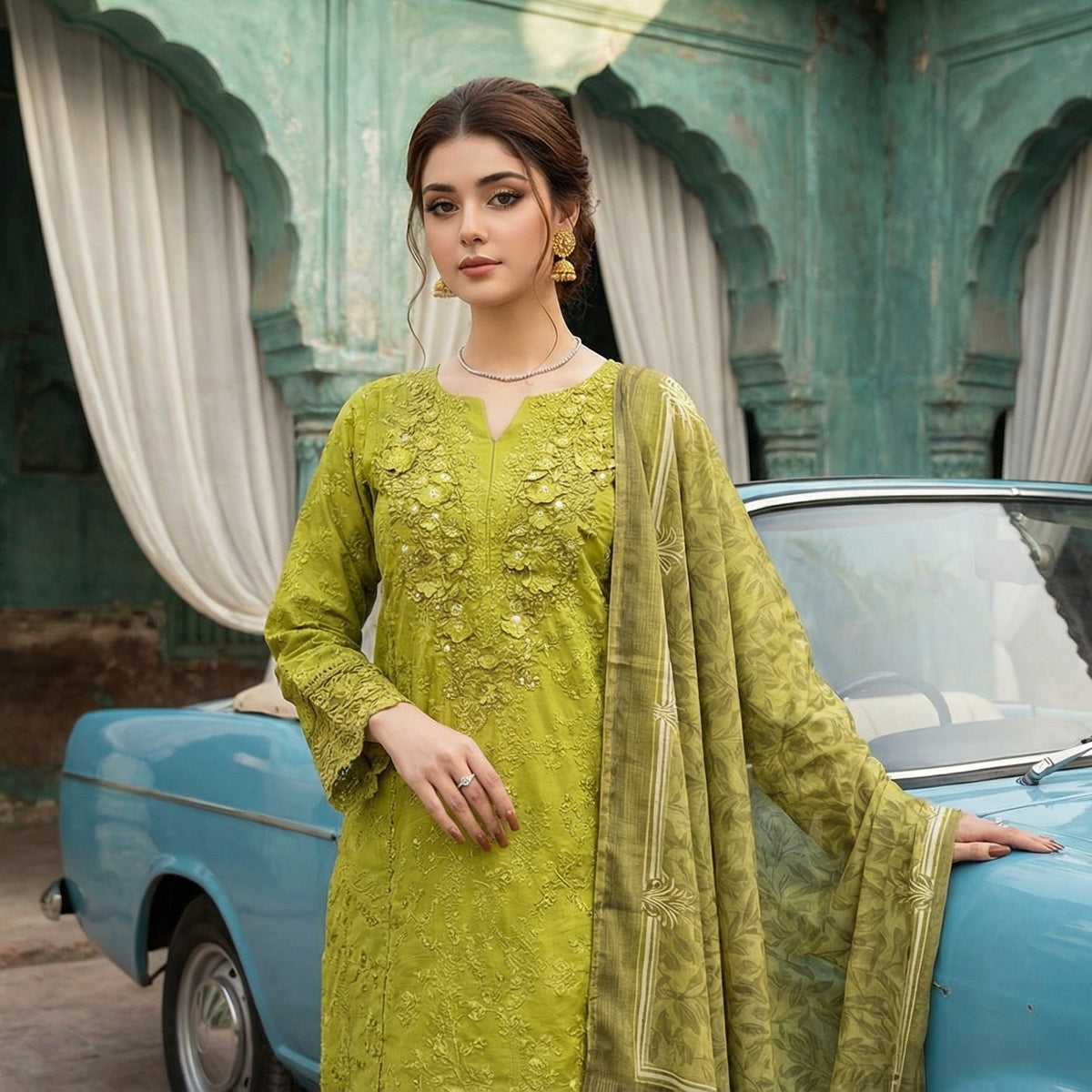 Falak-Naz | Embroidered 3-Piece Cotton-Lawn