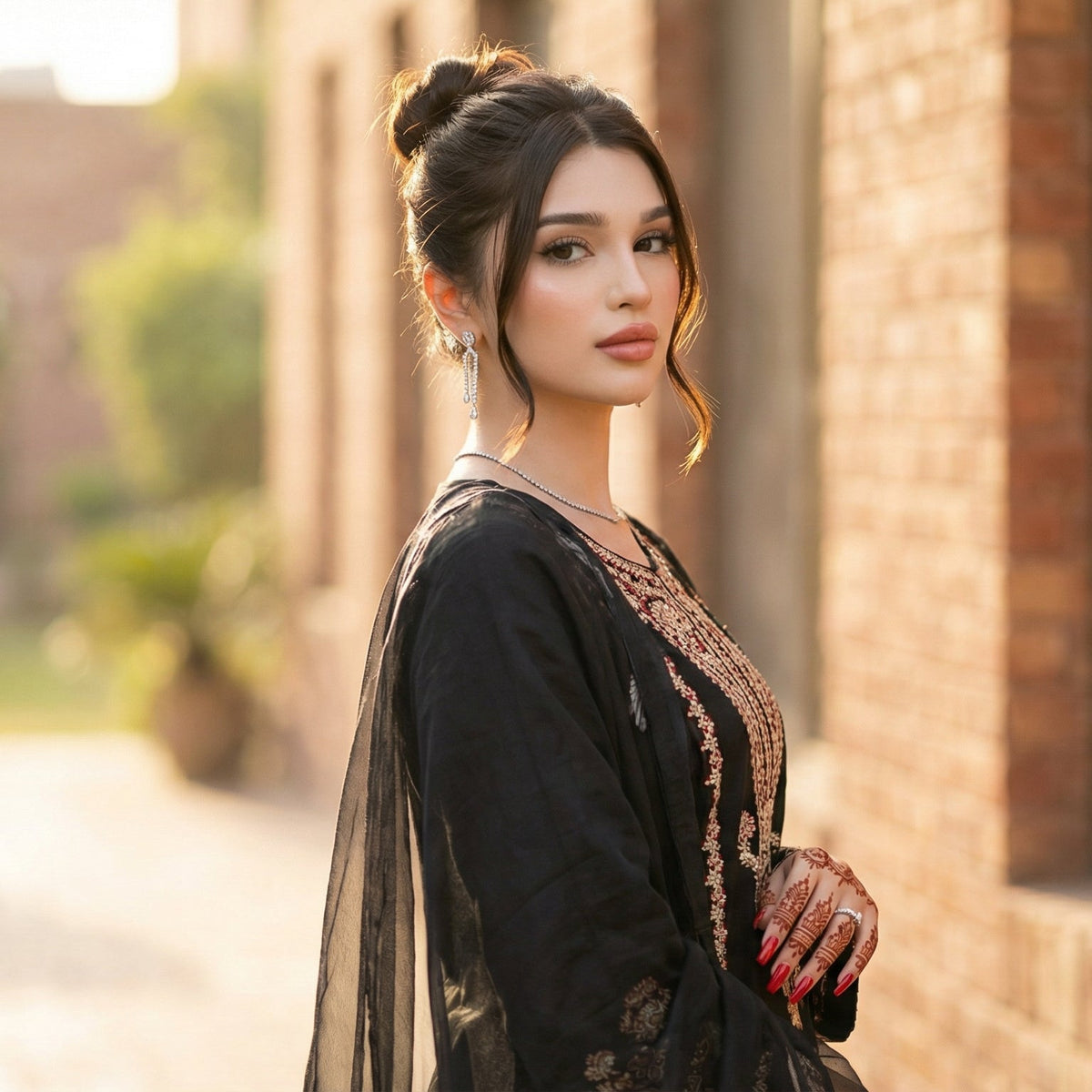 Shah-Zadi | Embroidered 3-Piece Cotton-Lawn