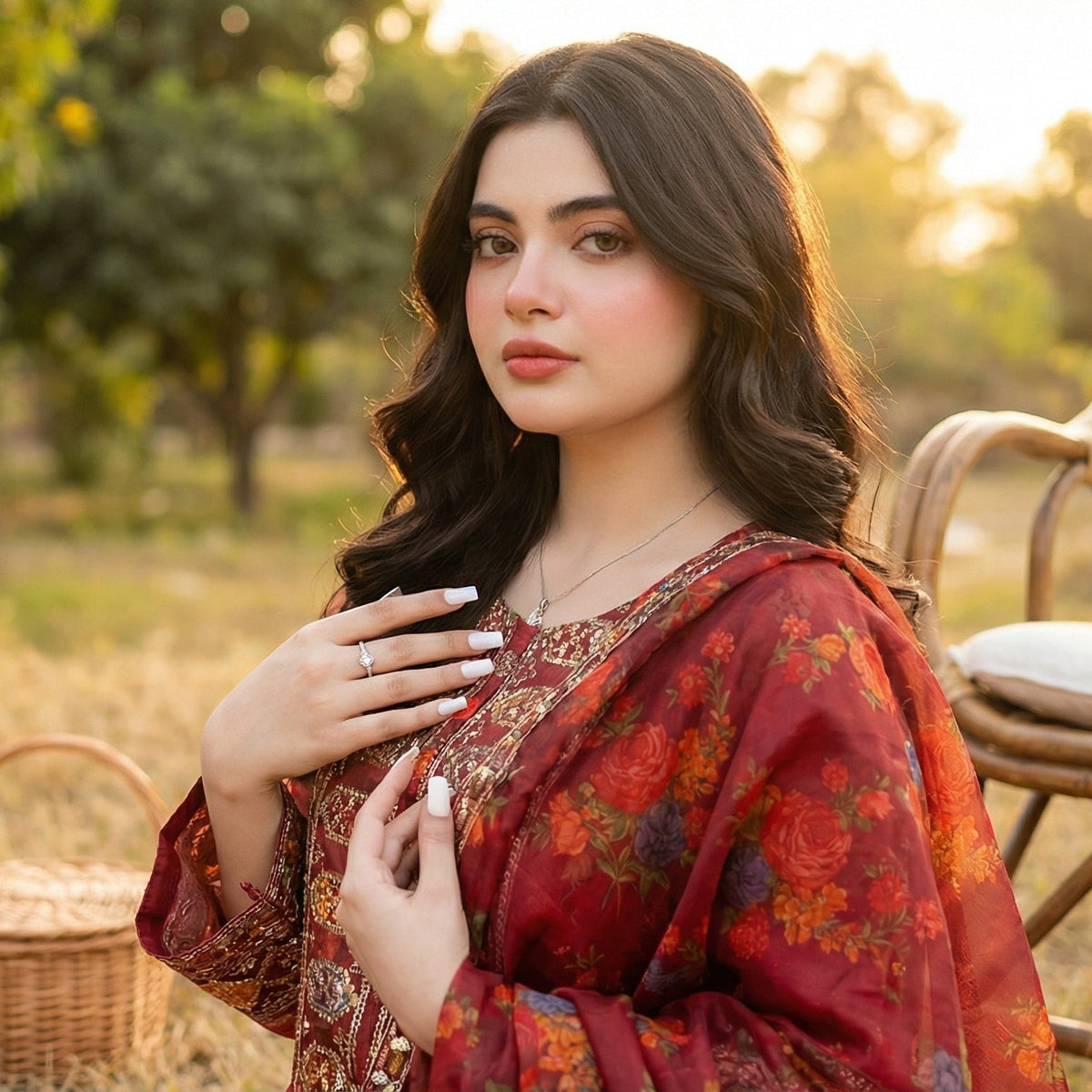 Zari-Afshan | Embroidered 3-Piece Cotton Lawn