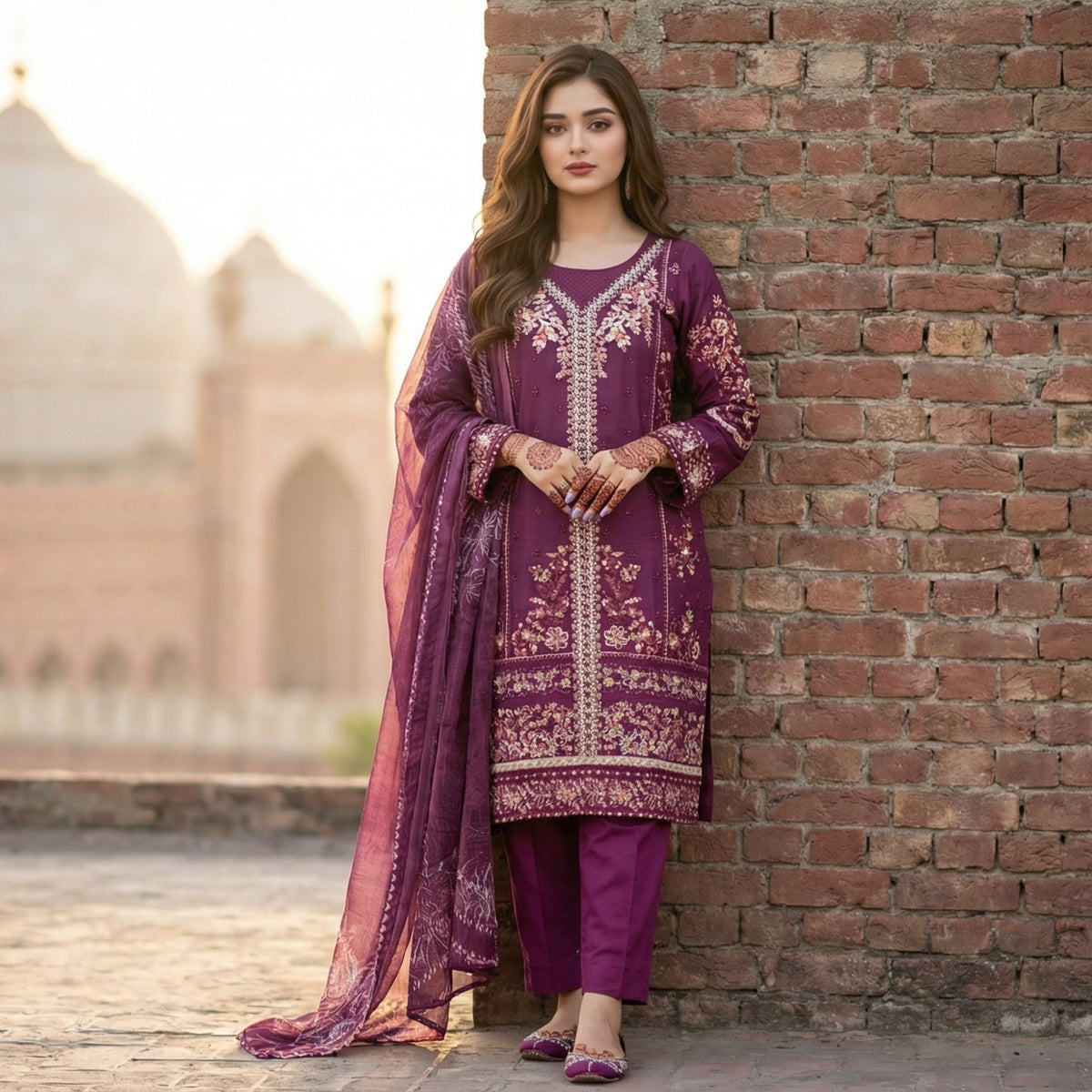 Gul-e-Aab | Embroidered 3-Piece Cotton-Lawn