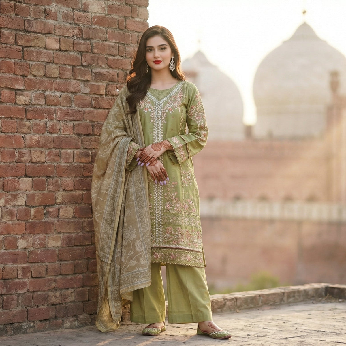 Zeenat-e-Bagh | Embroidered 3-Piece Cotton-Lawn