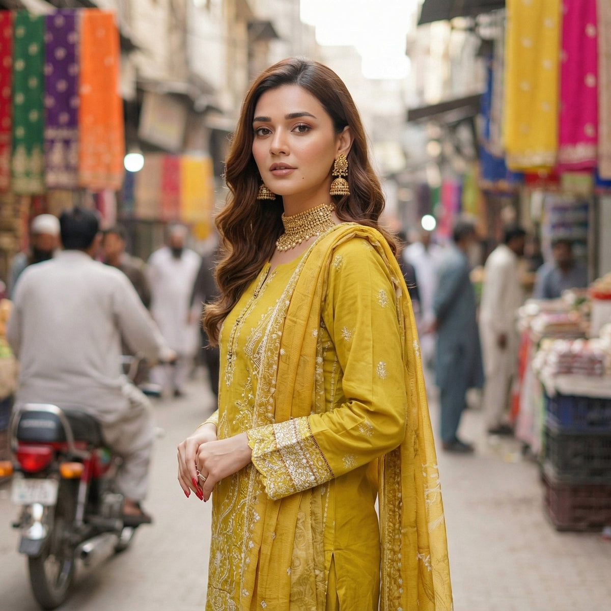 Golden Hour: Embroidered 3-Piece Cotton Lawn