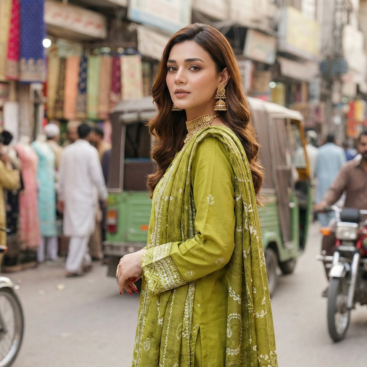 Woodland Fern: Embroidered 3-Piece Cotton Lawn