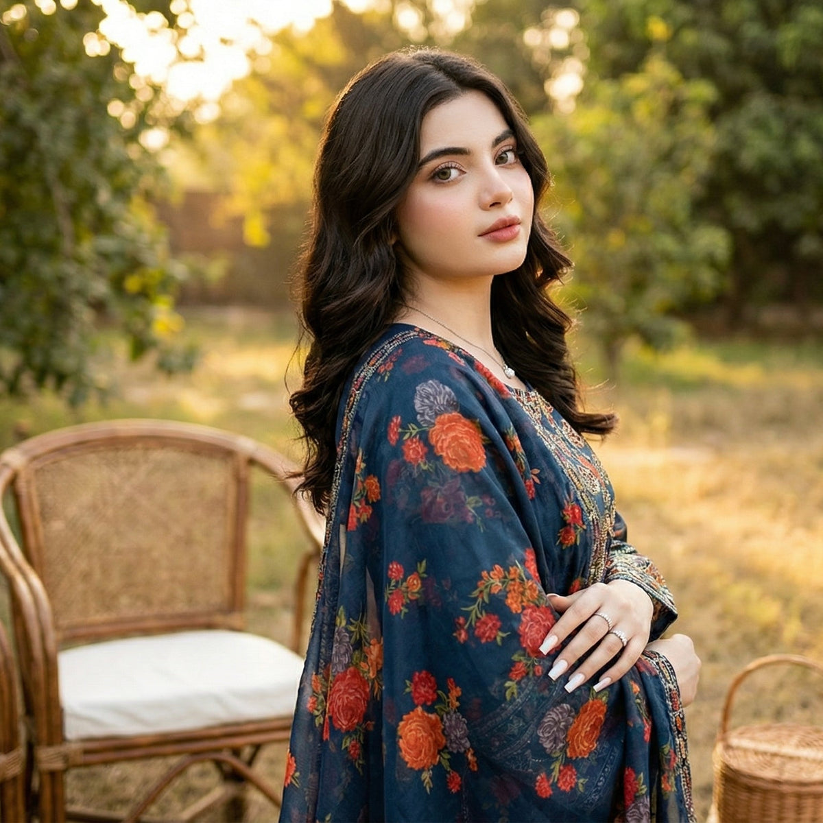 Gul-e-Rana | Embroidered 3-Piece Cotton-Lawn